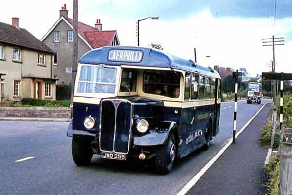 COMING HOME: The number seven bus in Caerphilly in 1979. Photo by Geoff Lumb.