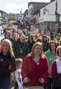 The Eisteddfod Parade made its way through the town centre and into Caerphilly Castle