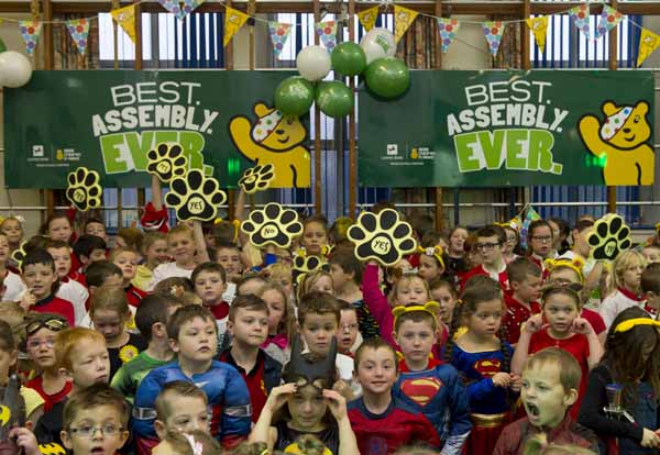SCHOOL FUN: The pupils at the “Best Assembly Ever”