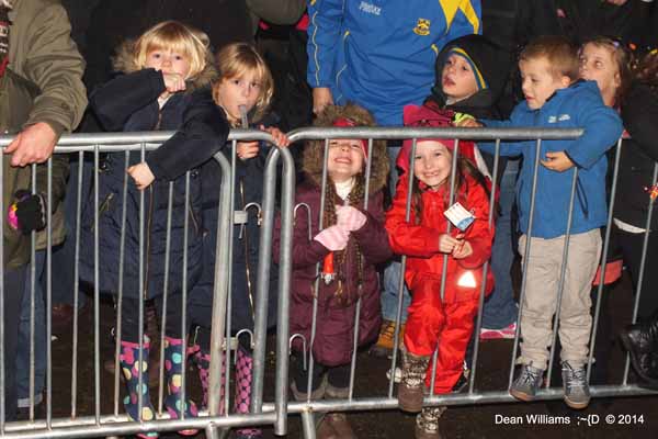 EXCITEMENT: Children gathered to see Father Christmas turn on the lights Picture by Dean Williams, Van Camera Club