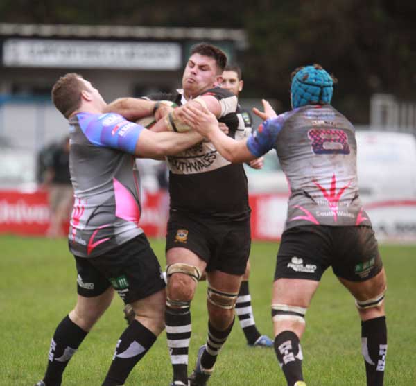 Dan Crimmins on the charge for Bedwas