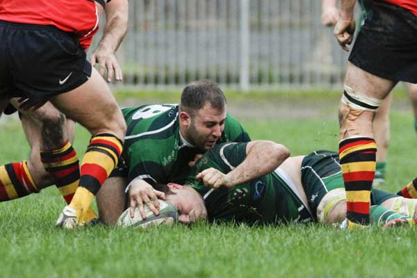 Gareth England scores for Caerphilly