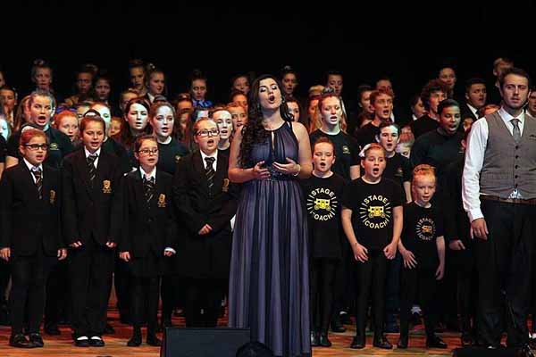 STARDOM: The children sang with Charlotte Jaconelli