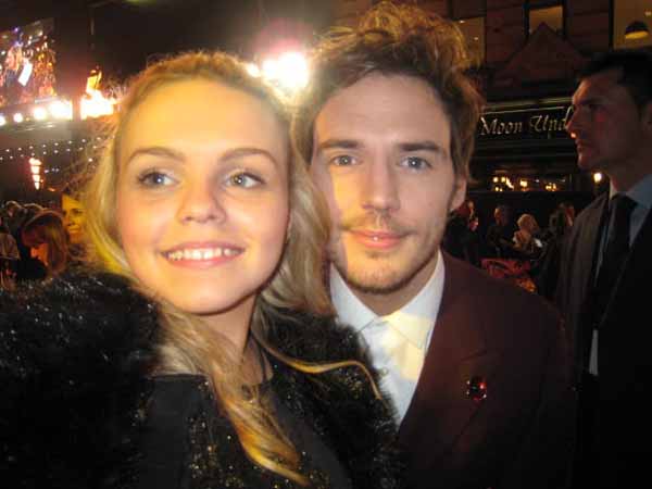 STAR HUNGRY: Kelsey Barratt with Sam Claflin 
