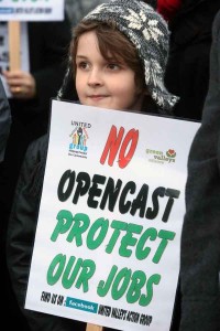Eight -year-old Elijah Pritchard joined the protest