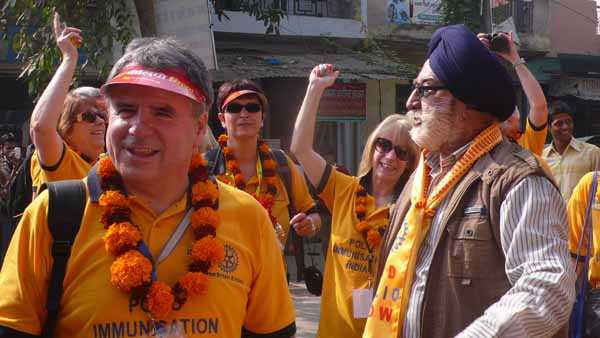 CHARITABLE: Rotarian David Curtis in India