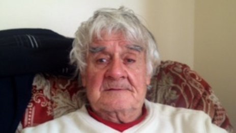 GRIEVING: Ex-miner William Carroll was laying in rest  