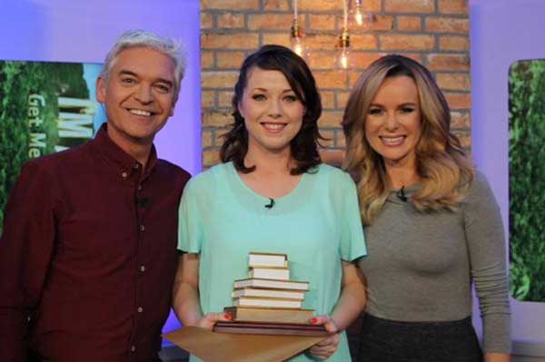 WINNER: Megan Hodson with This Morning presenters Phillip Schofield and Amanda Holden. Picture: ITV