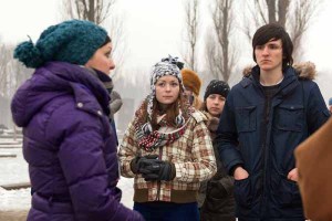 LESSONS: A guide talks to students, including James Horton