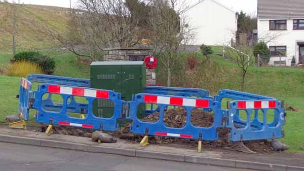 INSENSITIVE: Fochriw’s memorial before the box was removed