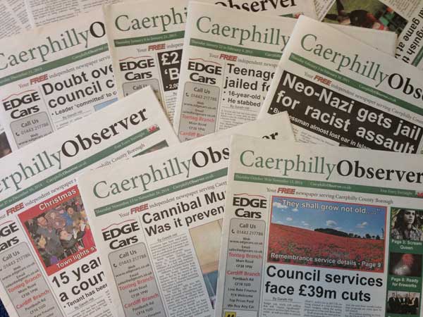 Caerphilly Observer has been shortlisted in the Wales Media Awards 2015