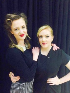 PRIZE: 1940s make-up 1st Place winner Nicole Pitman and Natalie Melling  