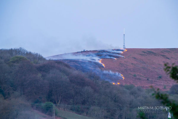 The scene on Machen mountain yesterday, April 20. Picture by Martin Sotelano Photography.