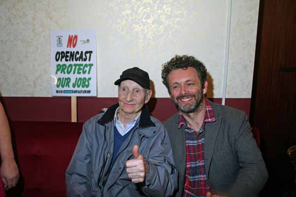 REBEL: Dave Green with actor Michael Sheen