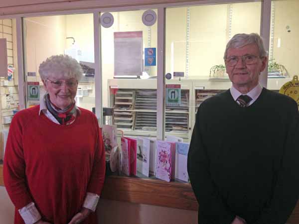 HAPPY RETIREMENT: Mr and Mrs Lavington ran Oakdale post office for 27 years