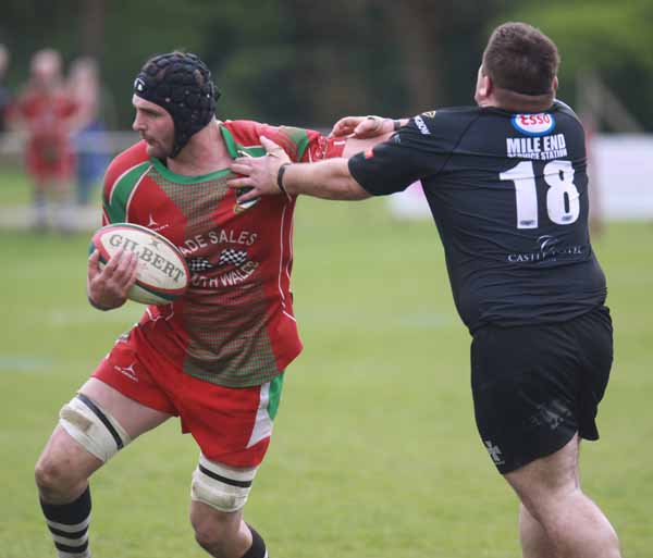 STRONG ARM: James Richards on the attack for Bedwas