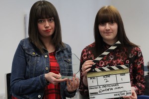 Alycia and Scarlett after winning their award