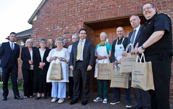 HELPING HAND: Co-op volunteers and staff from Caerphilly Funeral Services