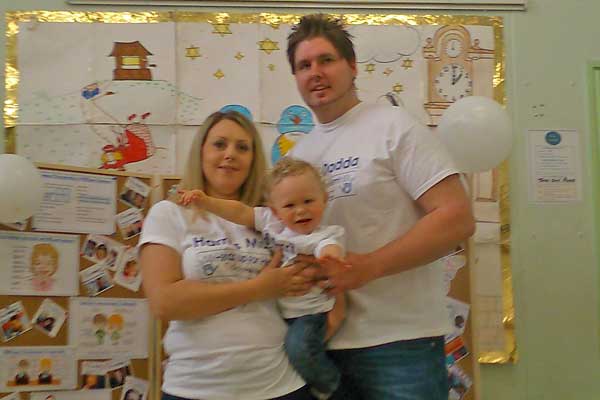 FAMILY: Baby Harri with mum Sarah Bennett-Evans and dad Scott Evans