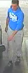 Police would like to speak with this man in connection with a fuel theft from Murco garage in Trecenydd