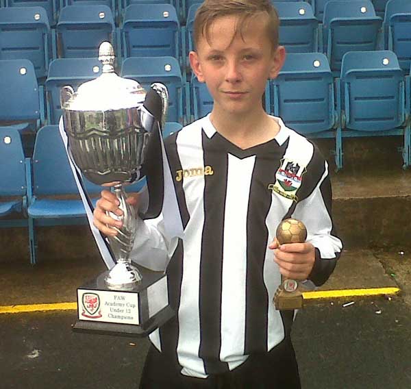 PROUD: Ellis Rhys Paterson, Captain of Risca United Academy