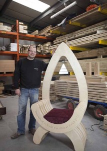 Paul Hogg, from Abertridwr, with the Eisteddfod chair