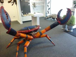 The crab was made by Barry Lewis