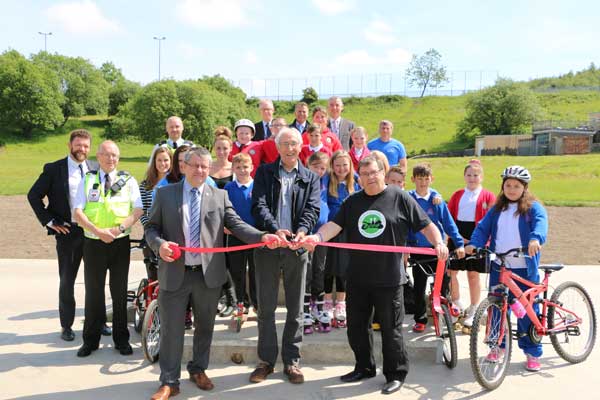 SKATES ON: The skate park was opened by council leader Keith Reynolds