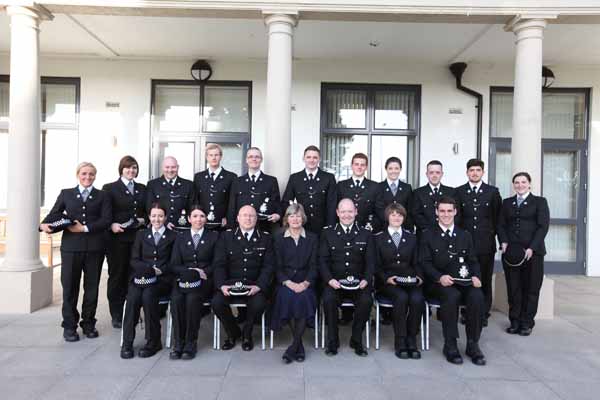 Gwent Police’s new Special Constables with Lady Diana Hayman-Joyce JP (front row centre), Deputy Chief Constable Craig Guildford (front row right) and Special Constabulary Chief Officer Richard Jones (front row left)