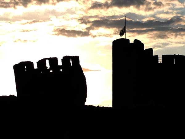 Flags were flown at half-mast on Caerphilly Castle in tribute to the 38 victims of the Tunisian beach shooting