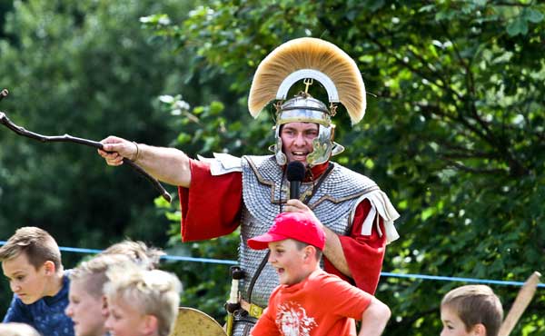 EN GARDE: Children enjoyed medieval re-enactments at Caerphilly Castle