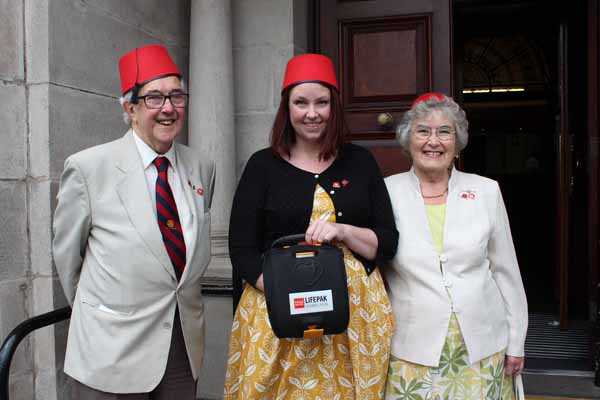 LIFESAVER: A defibrillator was donated to Blackwood Miners’ Institute