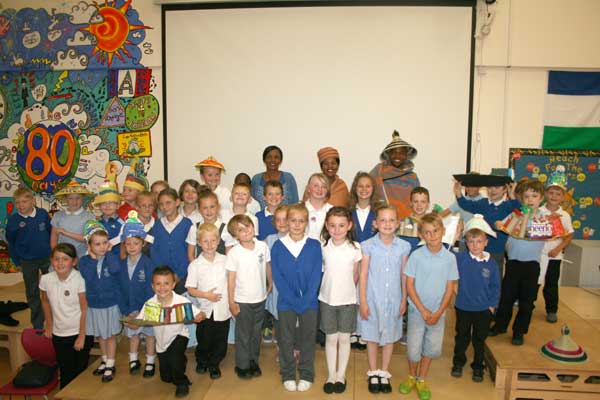 CULTURAL EXCHANGE: St James Primary School pupils with teachers from Lesotho