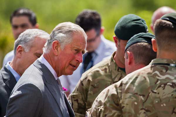 Prince Charles on his visit to General Dynamics