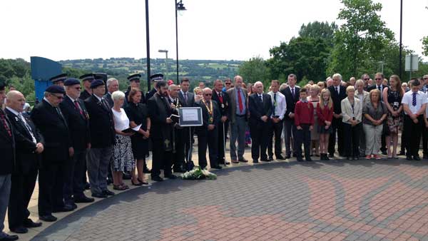 The community of Blackwood came together at noon to observe the minute's silence