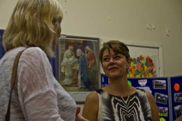 Plaid Cymru leader Leanne Wood speaking in Bedwas