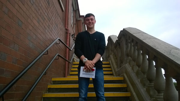 TOP DOC: Head boy Joshua Walton received four As in his AS results