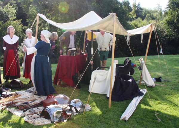 OPEN DOORS: Visitors to Ruperra Castle enjoyed medieval re-enactments 