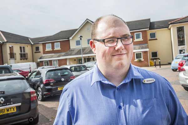 CARER: Aneurin Brown left the Doctor Who Experience to work in a care home