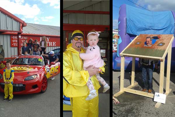 FUN DAY: &pound;1,090 was raise at Denman and Sons Builders Merchants