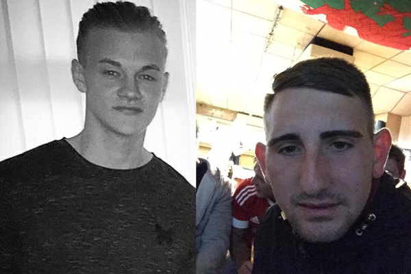 TRAGIC: Ryan Gibbons (left) and Rhys Jones died in the crash