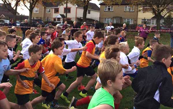 RACE ON: Hundreds of pupils took part in the event