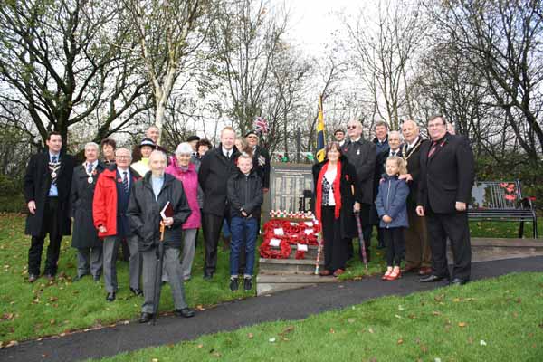 MEMORIAL: Dignitaries and residents gather in the refurbished garden