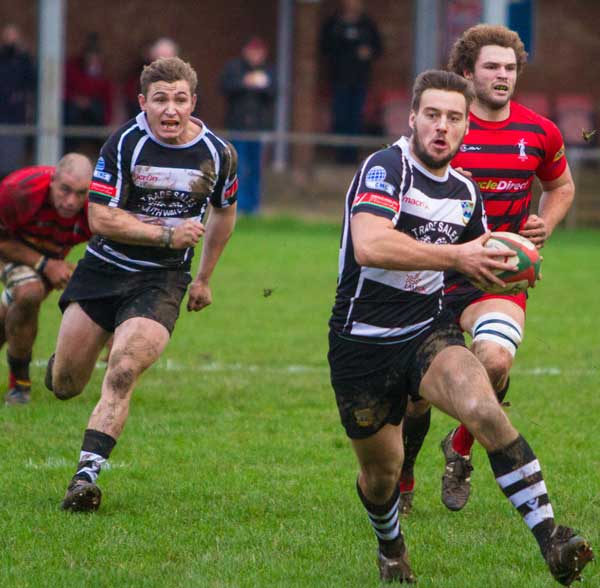 HARD WIN: Kurt Clabby on the attack for Bedwas