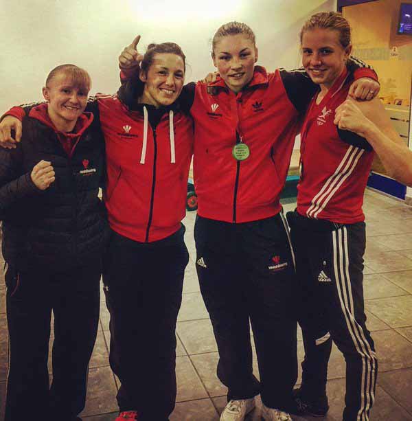 GOLDEN: Lauren Price with her medal in Germany