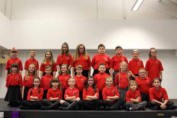SING WHEN YOU’RE WINNING: Pupils from Cwmaber Junior School Picture by joanneburgessphotography.com