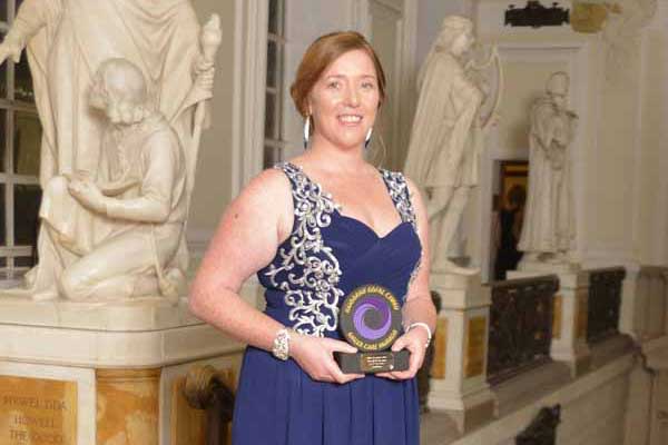 GOLD: Aine Loughran with her Nurse of the Year award