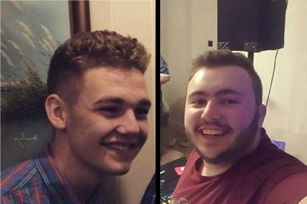 Connor Williams, 17, (left) and Conor Tiley, 18, lost their lives in a car crash on New Road, Tir-y-Berth