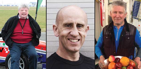 Simon Weston (left, picture by Theodore Wood Photography), Steve Logon (centre) and Bob Brain