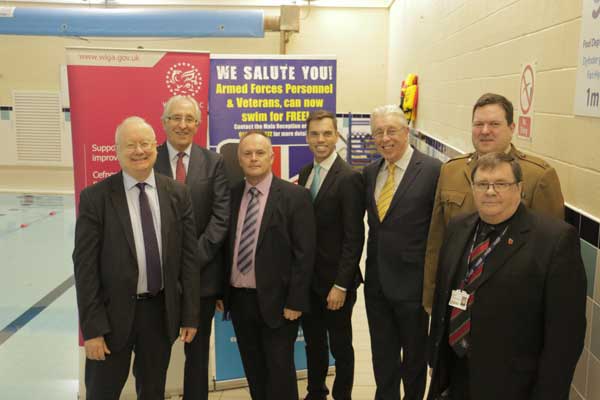 Public Services Minister, Leighton Andrews, Deputy Minister for Culture Sport and Tourism, Ken Skates and the Leader of Caerphilly County Borough Council Cllr. Keith Reynolds pictured alongside guests at the launch.